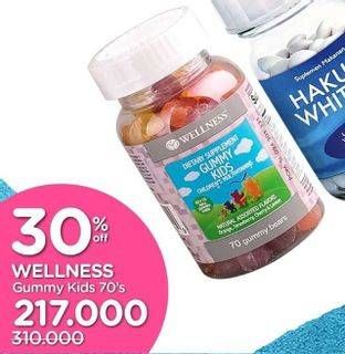 Promo Harga WELLNESS Gummy Kids 70 pcs - Watsons