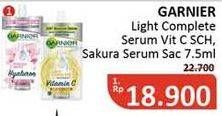 Promo Harga GARNIER Booster Serum Light Complete Vitamin C, Sakura White Hyaluron 7 ml - Alfamidi