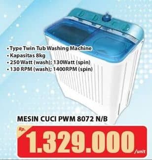 Promo Harga Polytron PWM 8072 | Mesin Cuci 2 Tabung  - Hari Hari