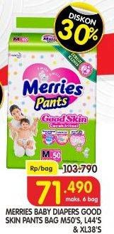 Promo Harga Merries Pants Good Skin XL38, M50, L44 38 pcs - Superindo