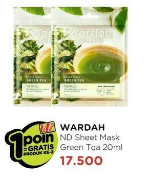 Promo Harga WARDAH Nature Daily Sheet Mask Green Tea 20 ml - Watsons