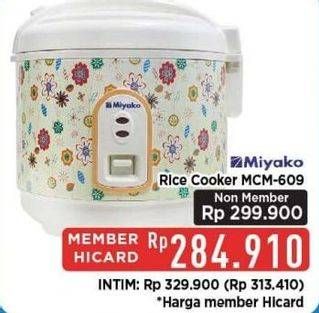 Promo Harga Miyako MCM-609 | Rice Cooker  - Hypermart