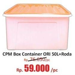 Promo Harga CPM Container Box + Roda 50 ltr - Hari Hari