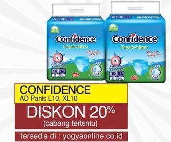 Promo Harga Confidence Adult Diapers Pants L10, XL10  - Yogya