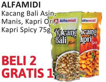 Promo Harga Alfamidi Kacang Bali Asin, Manis, Kapri Ori, Kapri Spicy 75g  - Alfamidi