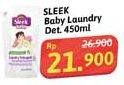 Promo Harga Sleek Baby Laundry Detergent 450 ml - Alfamidi