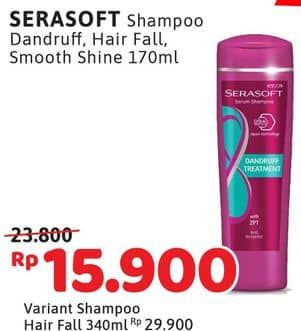 Promo Harga Serasoft Shampoo Anti Dandruff, Hairfall Treatment, Smooth Shine 170 ml - Alfamidi