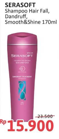 Promo Harga Serasoft Shampoo Hairfall Treatment, Anti Dandruff, Shiny Black 170 ml - Alfamidi