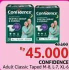 Promo Harga Confidence Adult Classic Night Ekstra Serap & Kering M8, L7, XL6 6 pcs - Alfamidi