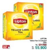 Promo Harga Lipton Yellow Label Tea Black Tea Bags Non-Enveloped 100 pcs - LotteMart