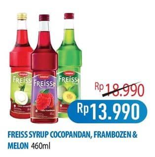 Promo Harga Freiss Syrup Melon, Frambozen, Cocopandan 500 ml - Hypermart