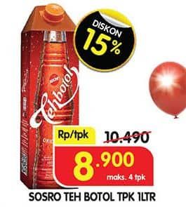 Promo Harga Sosro Teh Botol 1000 ml - Superindo