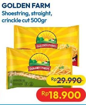 Promo Harga Golden Farm French Fries Shoestring, Straight, Crinkle 500 gr - Hypermart