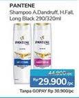 Promo Harga PANTENE Shampoo Anti Dandruff, Hair Fall Control, Long Black 320 ml - Alfamidi