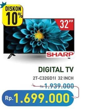 Sharp 2T-C32GD1500i  Diskon 12%, Harga Promo Rp1.699.000, Harga Normal Rp1.939.000