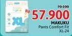 Promo Harga Makuku Comfort Fit Diapers Pants XL24 24 pcs - Alfamidi