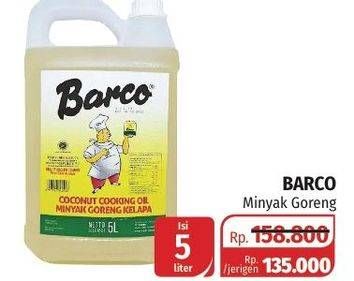 Promo Harga BARCO Minyak Goreng Kelapa 5 ltr - Lotte Grosir