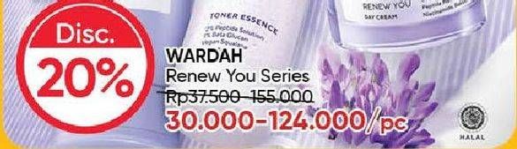 Promo Harga Wardah Renew You Anti Aging Series  - Guardian