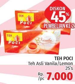 Promo Harga Teh Poci Teh Asli Vanilla/ Lemon  - LotteMart