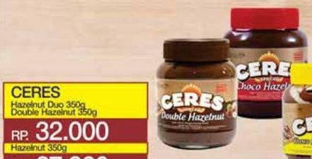 Promo Harga Ceres Choco Spread Choco Hazelnut, Double Hazelnut 200 gr - Yogya