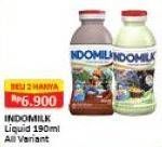 Promo Harga INDOMILK Susu Cair Botol All Variants per 2 botol 190 ml - Alfamart