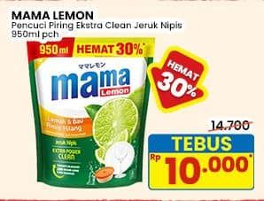 Promo Harga Mama Lemon Cairan Pencuci Piring Jeruk Nipis 950 ml - Indomaret