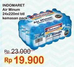 Promo Harga INDOMARET Air Mineral per 24 botol 220 ml - Indomaret