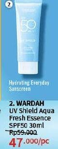 Promo Harga Wardah UV Shield Aqua Fresh Essence SPF 50 PA++++ 30 ml - Guardian