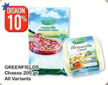 Promo Harga GREENFIELDS Cheese All Variants 200 gr - Hypermart
