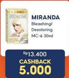 Promo Harga Miranda Hair Color MC6 Bleaching 30 ml - Indomaret