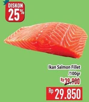 Promo Harga Salmon Fillet per 100 gr - Hypermart