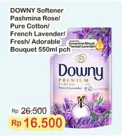 Promo Harga Downy Premium Parfum Pashmina Rose, Pure Cotton Love, French Lavender, Fresh Bouquet, Adorable Bouquet 550 ml - Indomaret