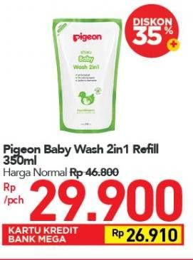 Promo Harga PIGEON Baby Wash 2 in 1 350 ml - Carrefour