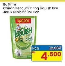 Promo Harga Bukrim Cairan Pencuci Piring Liquish Jeruk Nipis 550 ml - Indomaret