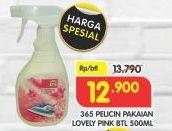 Promo Harga 365 Pelicin Pakaian Spray Lovely Pink 500 ml - Superindo