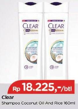 Promo Harga CLEAR Shampoo Coconut Rice Freshness 160 ml - TIP TOP