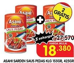 Promo Harga Asahi Sardines Saus Pedas 155 gr - Superindo