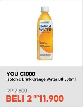 Promo Harga You C1000 Isotonic Drink Orange Water 500 ml - Indomaret