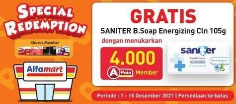 Promo Harga SANITER Bar Soap Energizing 105 gr - Alfamart