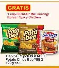 Promo Harga Potabee Snack Potato Chips BBQ Beef 120 gr - Indomaret