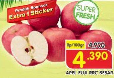 Promo Harga Apel Fuji RRC Besar per 100 gr - Superindo