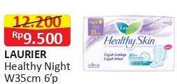 Promo Harga Laurier Healthy Skin Night Wing 35cm 6 pcs - Alfamart