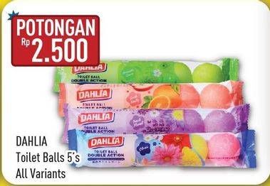 Promo Harga DAHLIA Toilet Color Ball All Variants 5 pcs - Hypermart