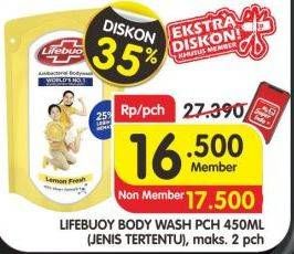 Promo Harga LIFEBUOY Body Wash Jenis Tertentu 450 ml - Superindo