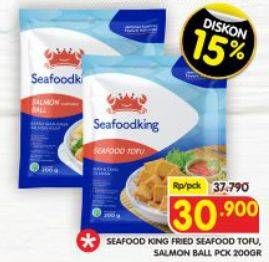 Promo Harga SEAFOOD KING Fried Seafood Tofu, Salmon Ball Pack 200gr  - Superindo