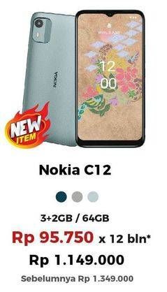 Promo Harga Nokia C12 Smartphone 3+2GB/64GB  - Erafone