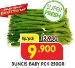 Promo Harga Buncis Baby 250 gr - Superindo