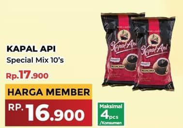 Promo Harga Kapal Api Kopi Bubuk Special Mix per 10 sachet 24 gr - Yogya