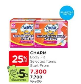 Promo Harga Charm Body Fit Extra Maxi Wing 10 pcs - Watsons