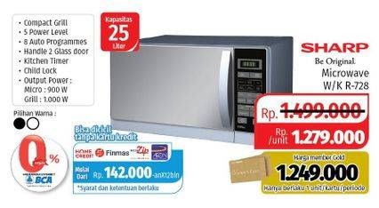 Promo Harga SHARP R-728(K)-IN | Microwave  - Lotte Grosir
